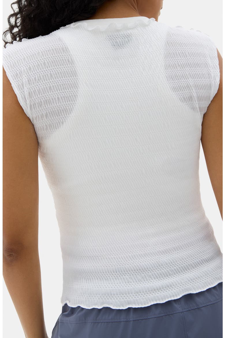 Ynes Smocked Top, Alternate, color, WHITE