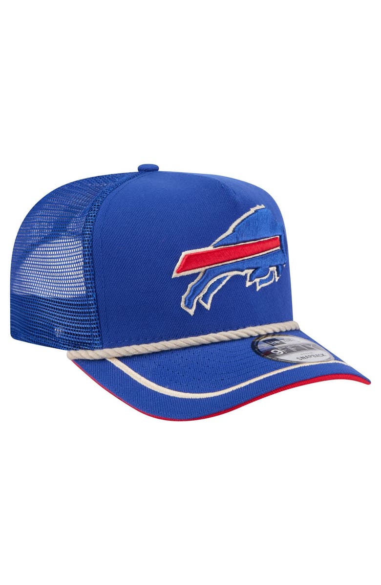 New Era Men's New Era Royal Buffalo Bills Vintage Team Rope A-Frame Trucker 9FIFTY Snapback Hat, Alternate, color, 