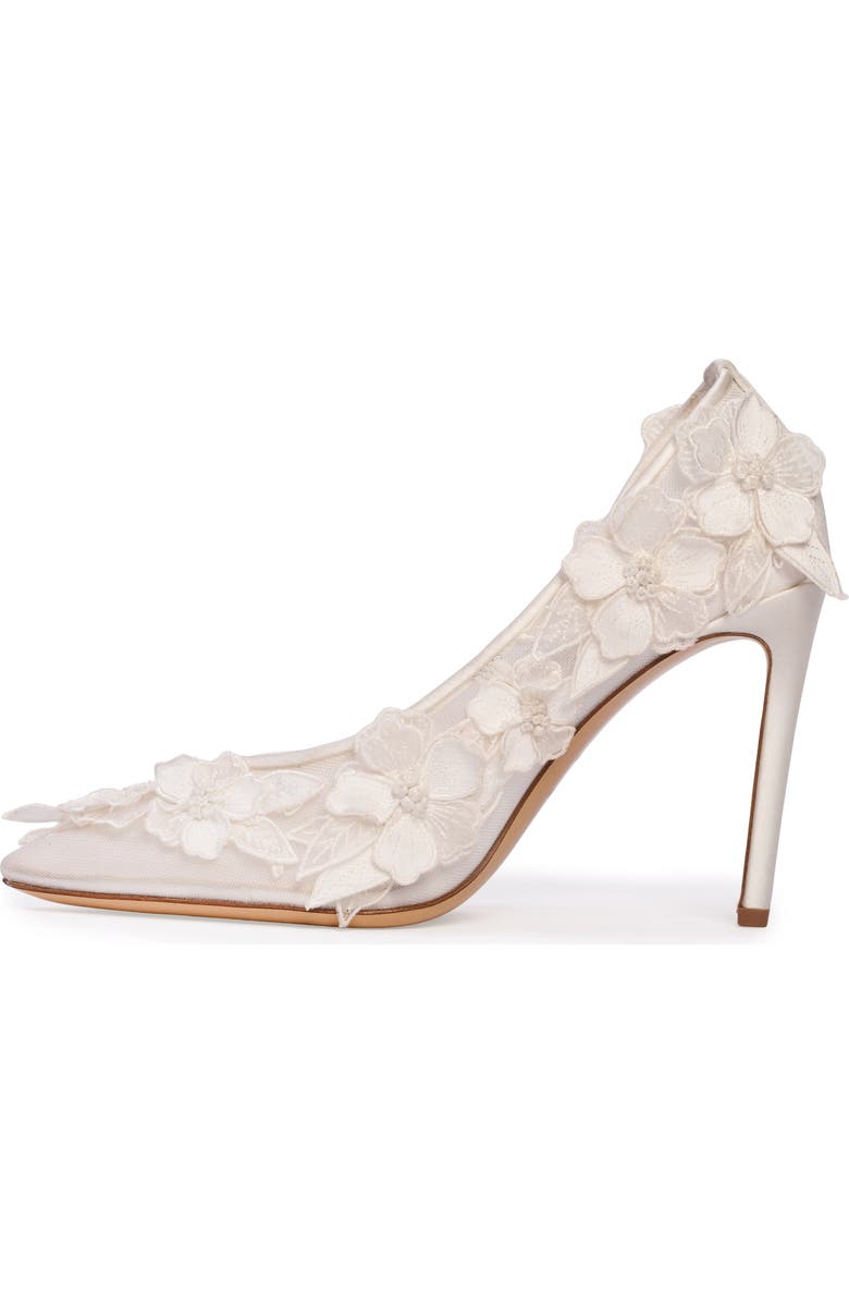 Anne Barge La Rose Pump, Alternate, color, White Satin