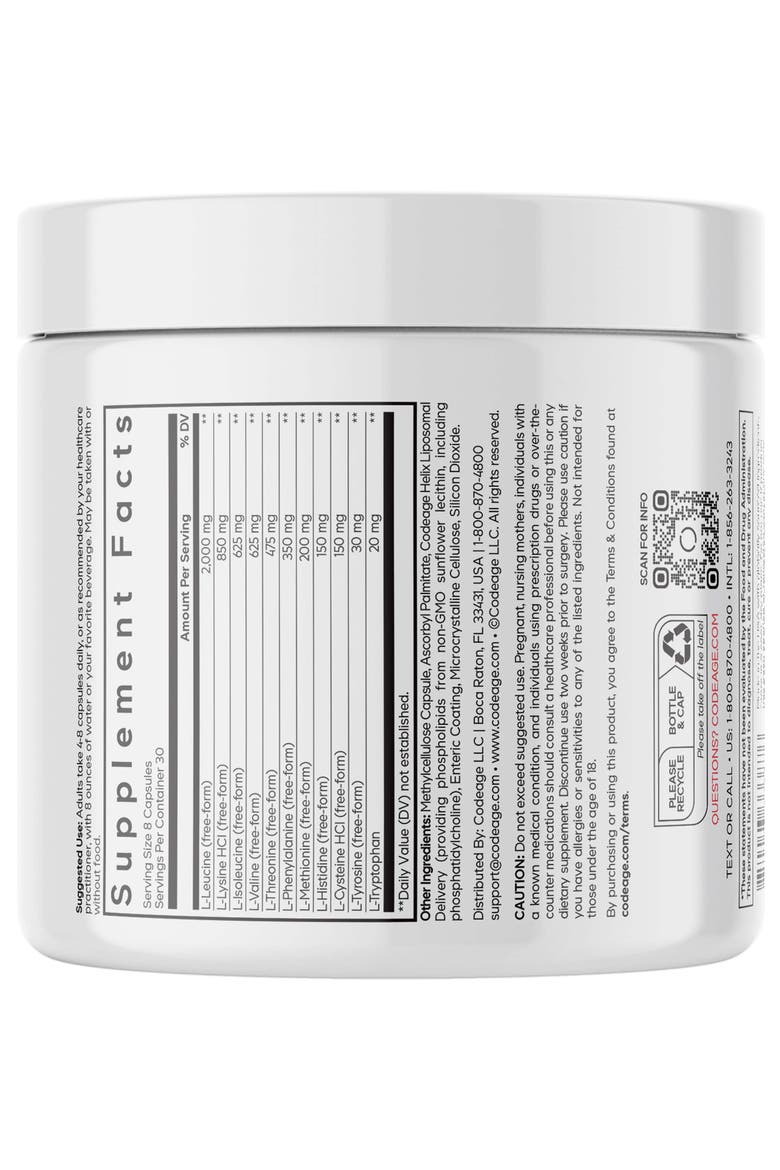Liposomal Multi Amino BCAA & EAA Supplement, Alternate, color, White