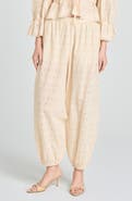 WAYF Jasmine Eyelet Embroidered Cotton Balloon Pants