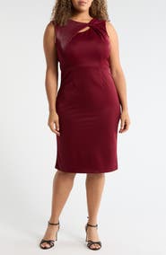 Julia Jordan Knot Neck Sleeveless Midi Dress