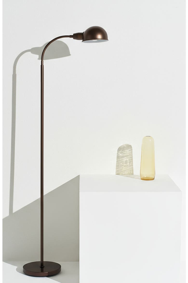 Regent 68" Adjustable Gooseneck LED Floor Lamp with Bronze Finish, Bulb Included, Alternate, color, Bronze