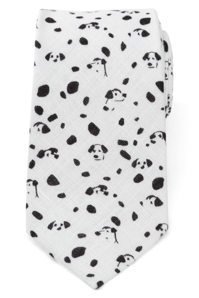 x Disney 101 Dalmatians Linen Tie, Main, color, WHITE