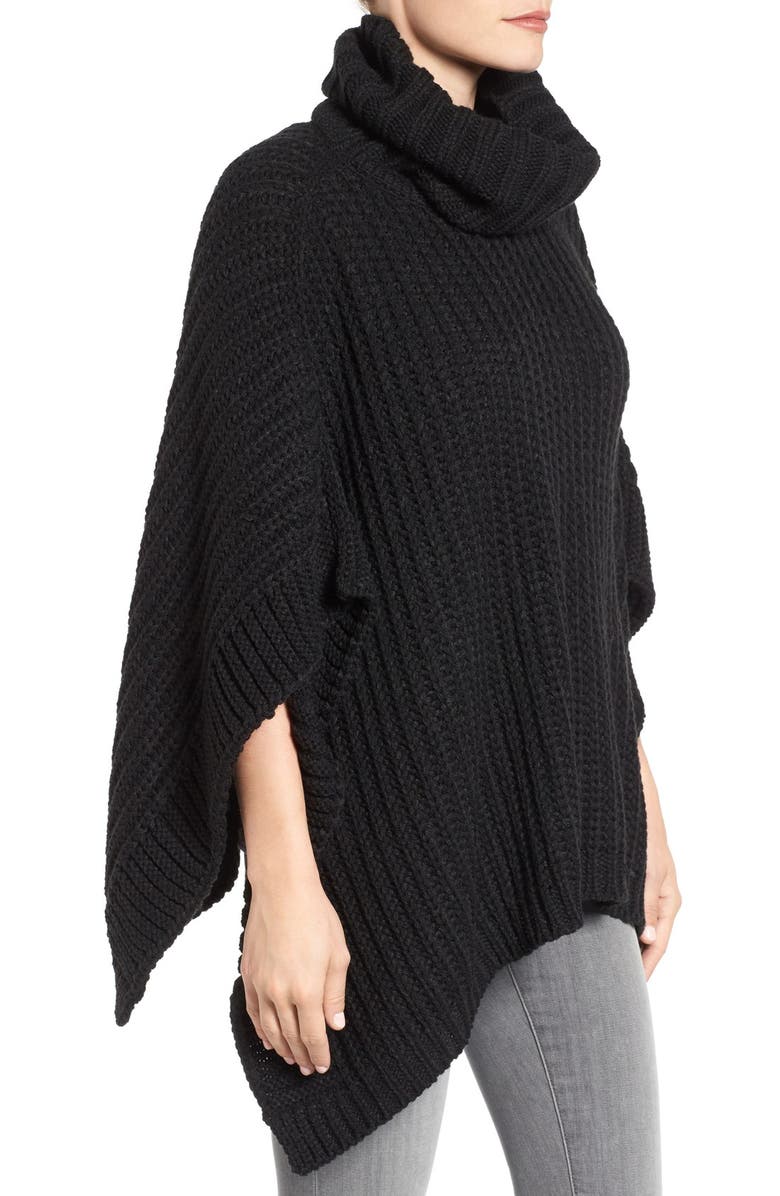 Steve Madden Turtleneck Poncho, Alternate, color,