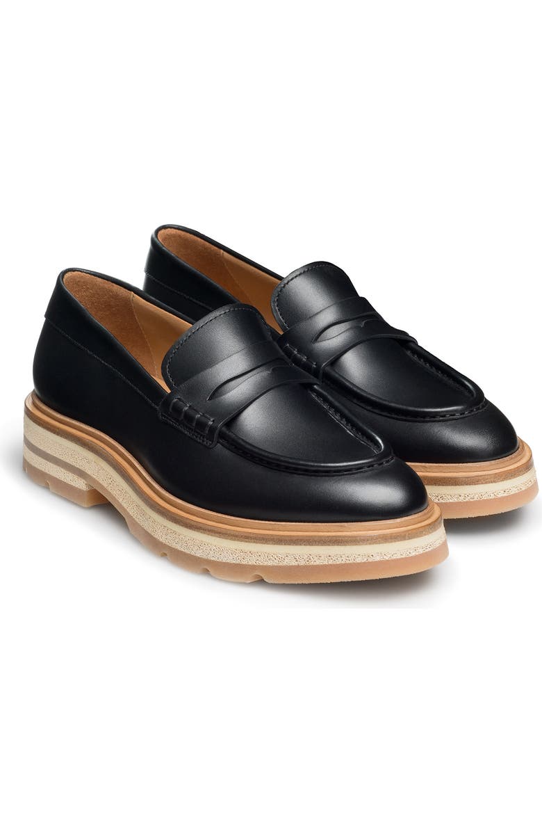 Magnanni Iris Penny Loafer, Main, color, Black