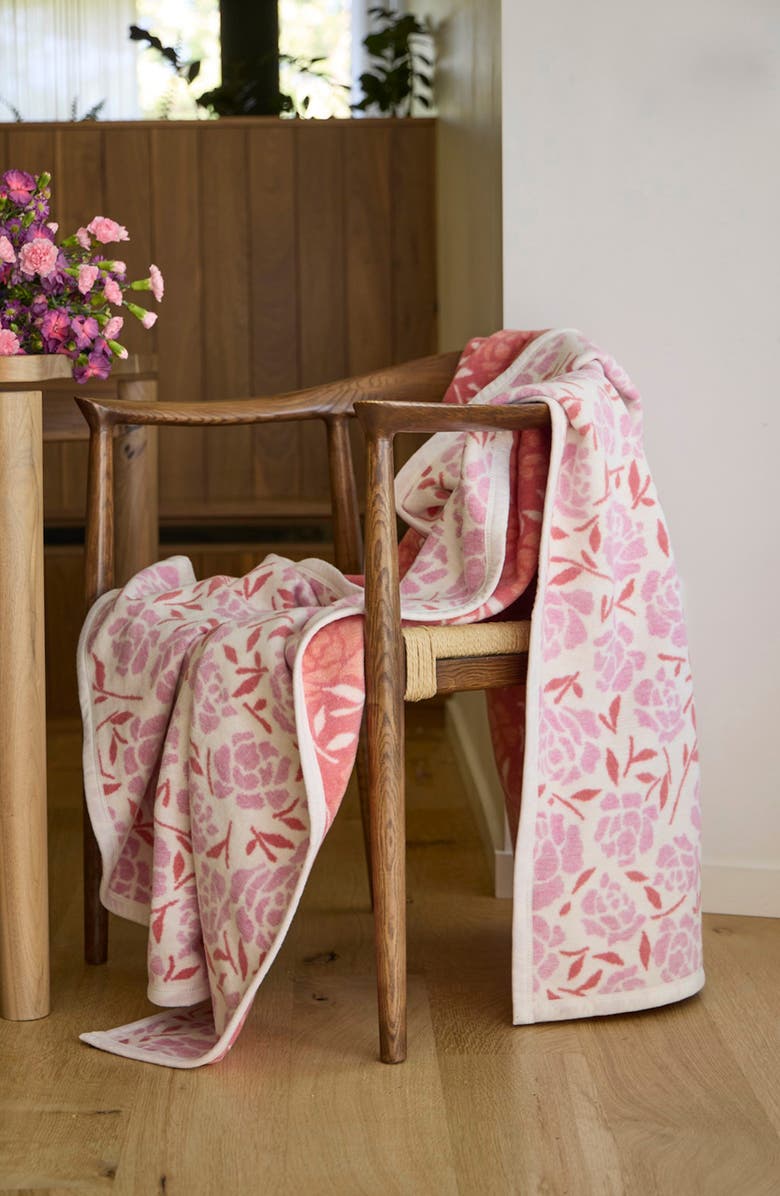 ChappyWrap Peony Petals Throw Blanket, Alternate, color, Pink