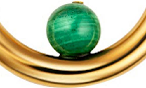 CHRISTINA CARUSO CHRISTINA CARUSO MALACHITE MEDIUM HOOP EARRINGS