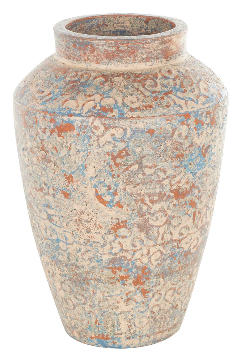Red Clay Ceramic Vase, Alternate, color, BEIGE