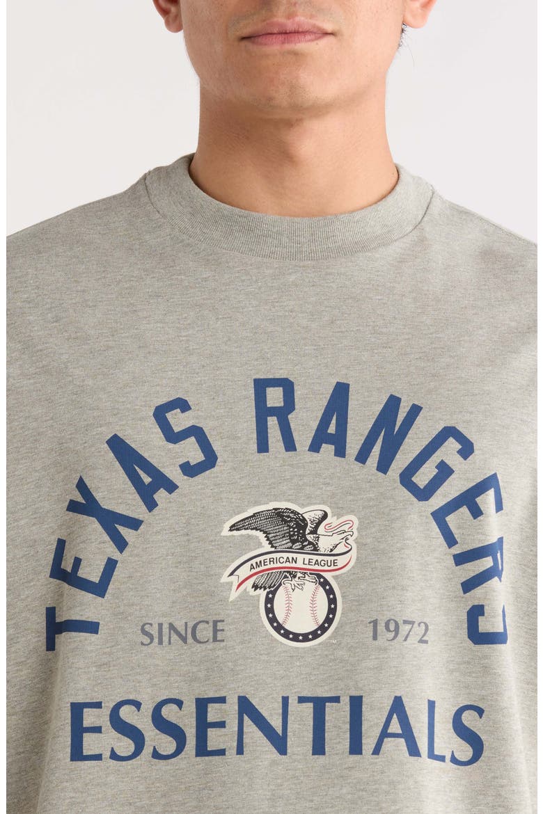 x MLB Texas Rangers Merch Cotton Graphic T-Shirt, Alternate, color, CONCRETE HEATHER