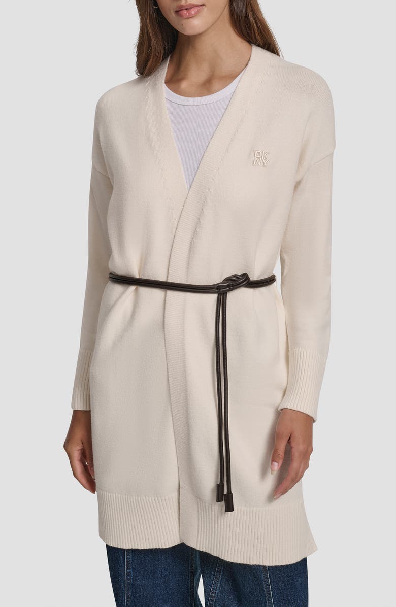 DKNY Jeans Relaxed Cardigan, Main, color, Blonde/ Brown