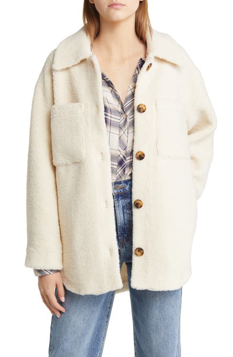 Connie Faux Shearling Shirt Jacket