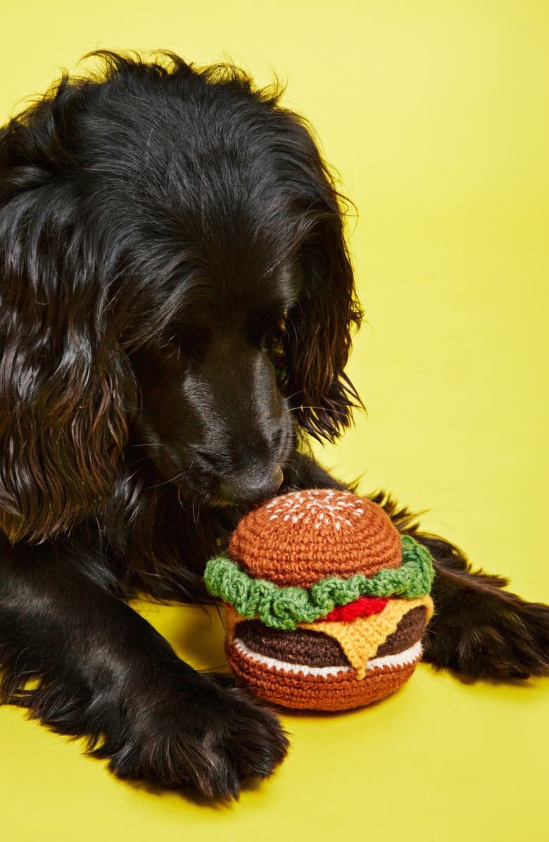 WARE of the DOG Hand Knit Hamburger Dog Toy, Alternate, color,