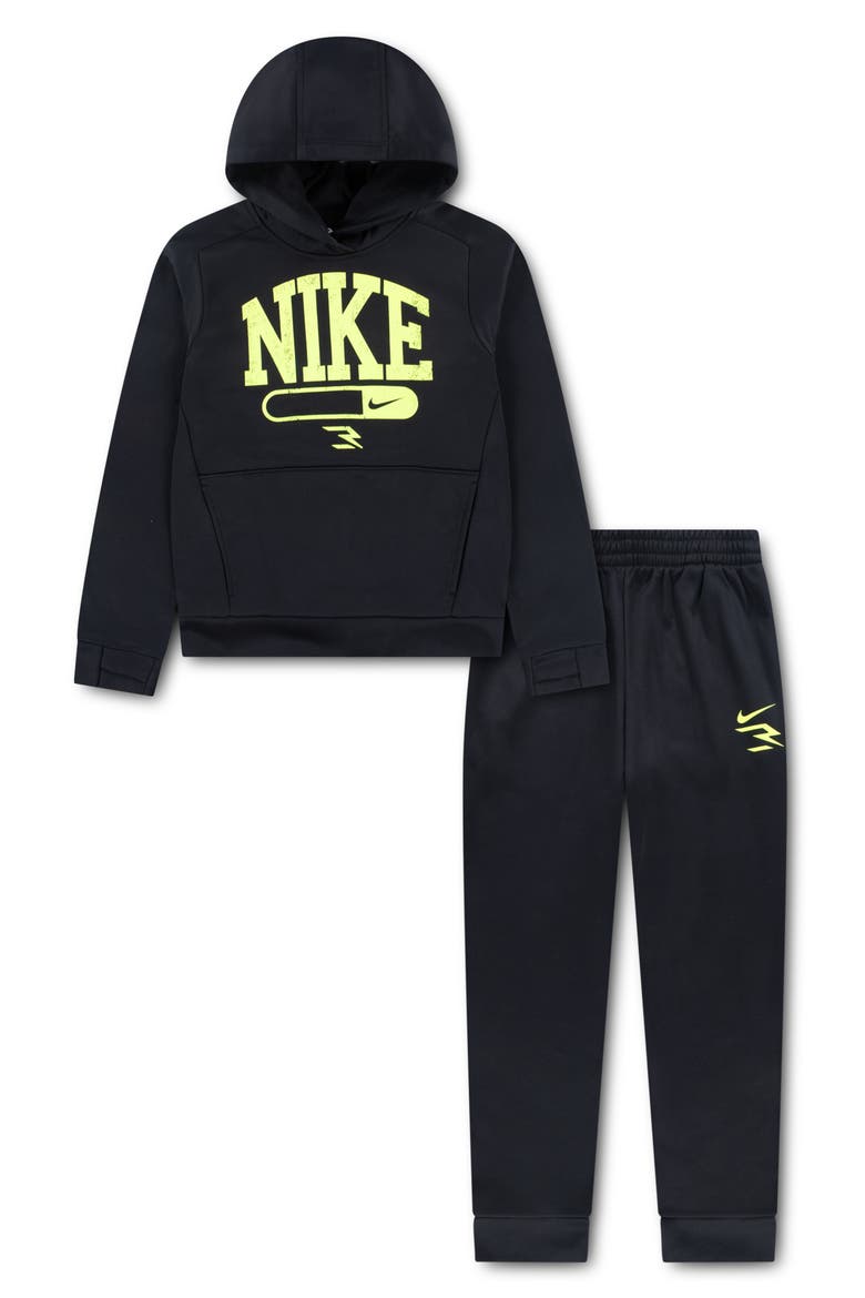 Kids' RWB Pullover Hoodie & Pants Set, Main, color, BLACK
