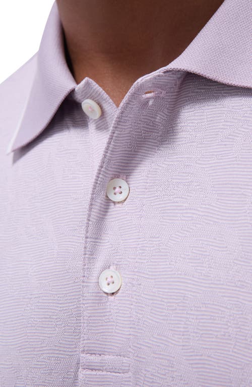 Bugatchi Tipped Piqué Cotton Polo In Lilac