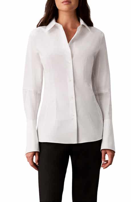Fitted Poplin Button-Down Shirt