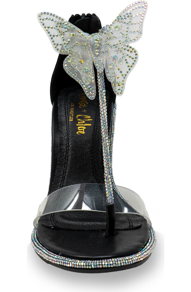 CHASE AND CHLOE Rhinestone Butterfly Sandal, Alternate, color,