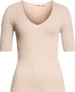Kallmeyer Pika Ribbed Merino Wool V-Neck Top