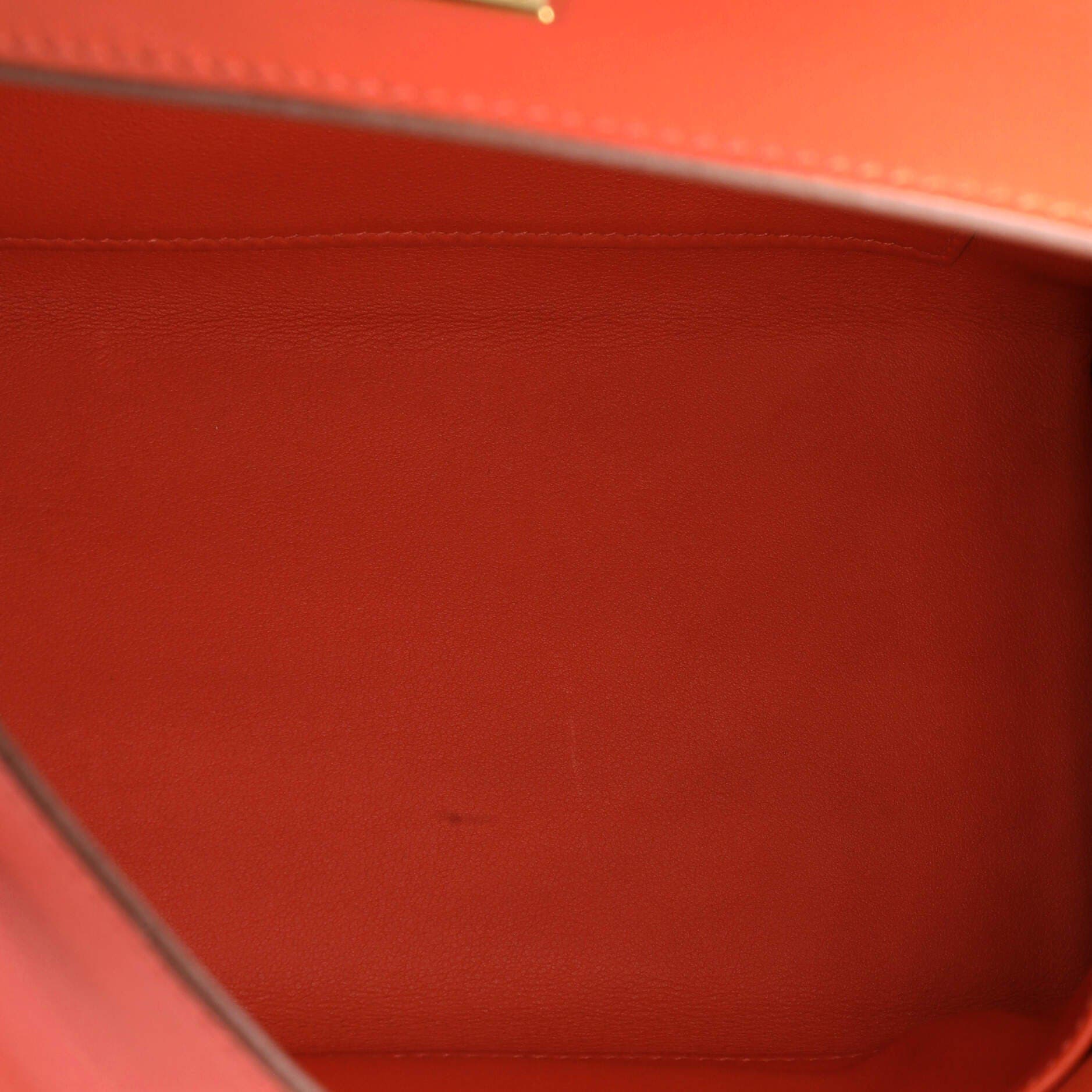 Kelly Handbag Orange Swift with Gold Hardware 25, Alternate, color, Red
