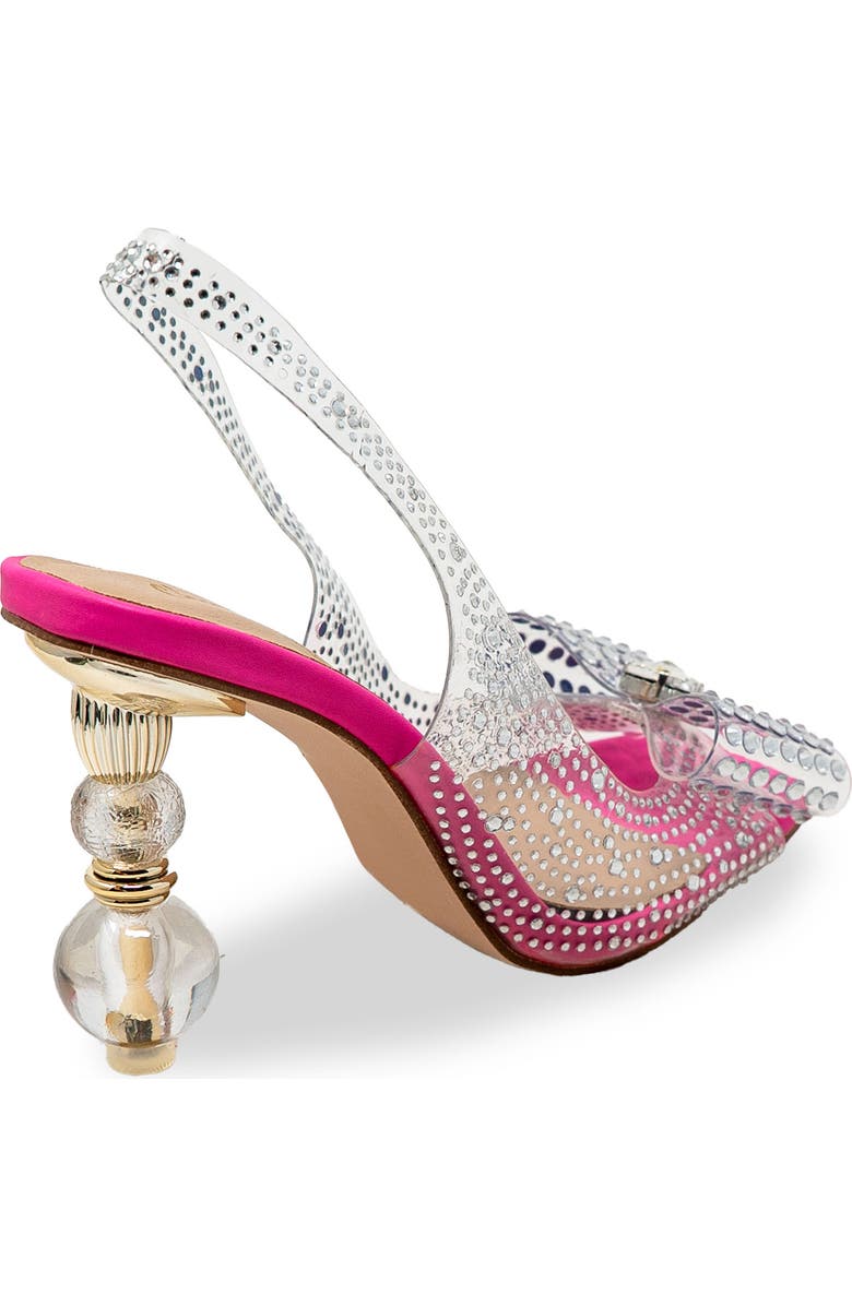 CHASE AND CHLOE Gypsy Crystal Embellished Slingback Sandal, Alternate, color, Fuchsia