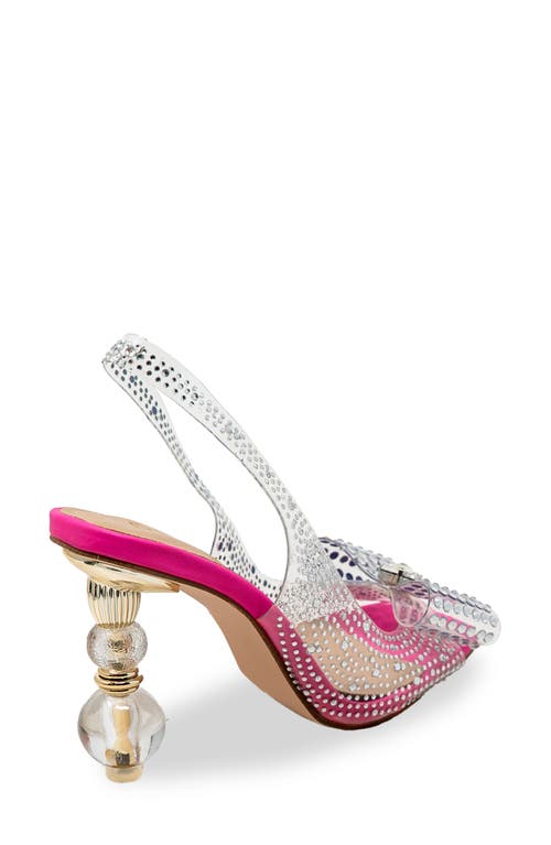 Chase & Chloe Chase And Chloe Gypsy Crystal Embellished Slingback Sandal In Pink
