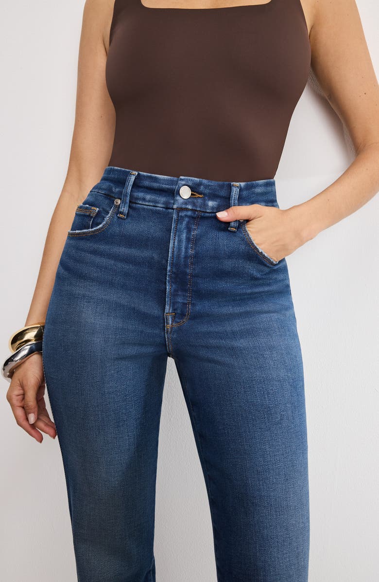 Good American Good Curve Straight Leg Jeans, Alternate, color, Indigo989