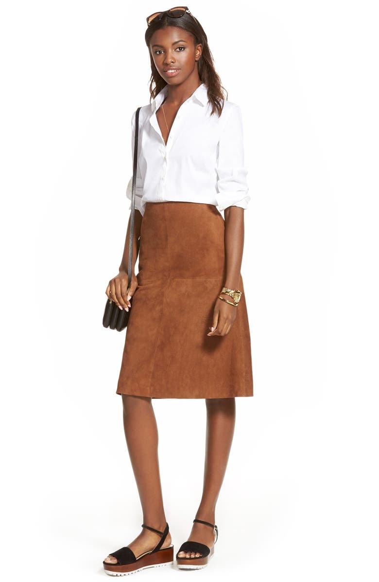 Halogen<sup>®</sup> Crisp Stretch Poplin Shirt, Alternate, color, 