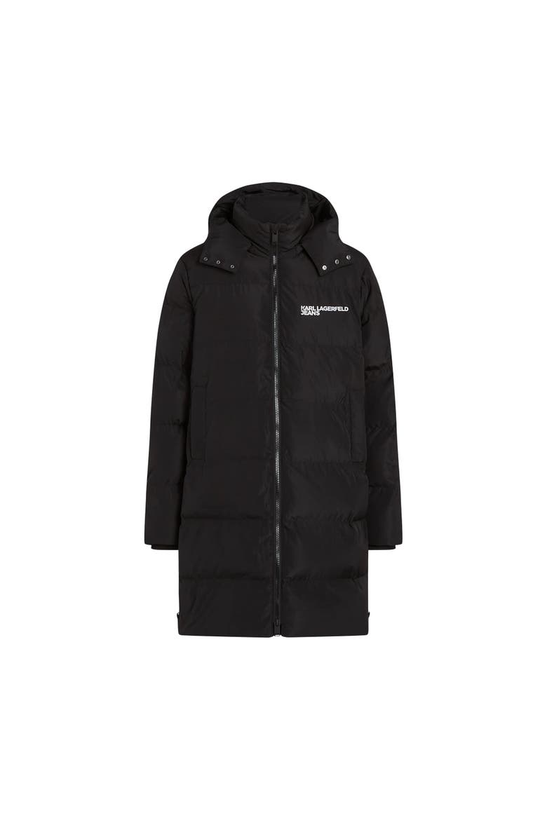 Men's Long Puffer Jacket, Alternate, color, Black
