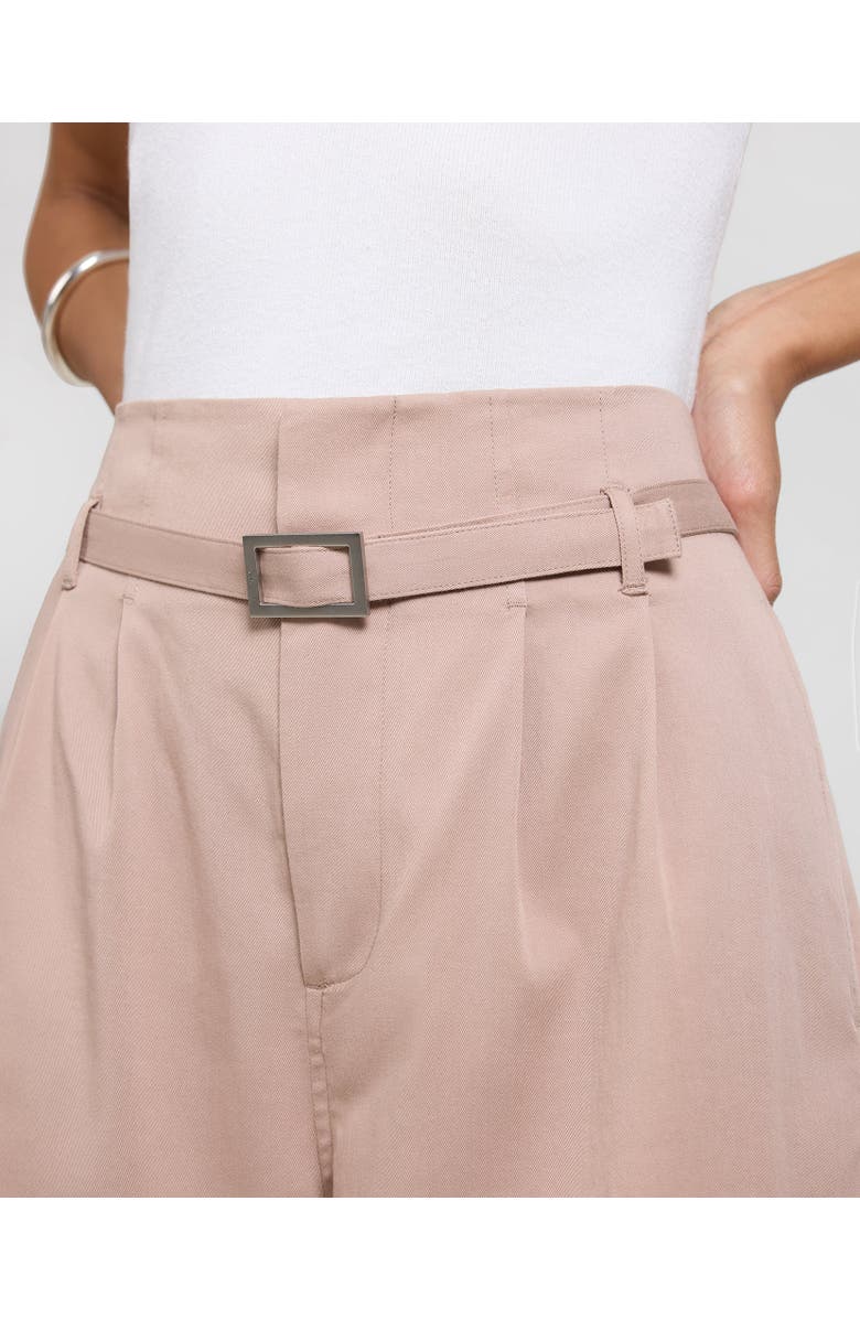 Onia Lyocell Paperbag Trouser, Alternate, color, Warm Taupe