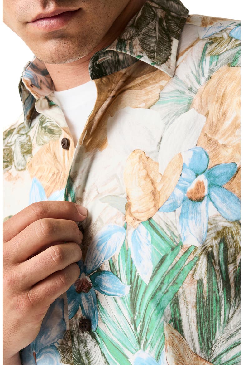 Otokia Tropical Short Sleeve Button-Up Shirt, Alternate, color, BOTANICAL