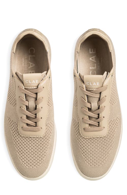 Clae Malone Knit Low Top Sneaker In Safari