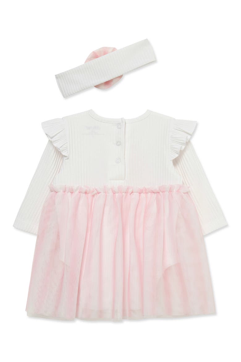 Kids' Sweetheart Tutu Bodysuit & Headband Set, Alternate, color, WHITE/ PINK