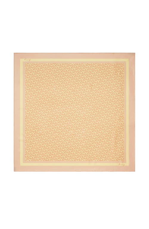 Shop Burberry B Charm Silk Scarf In Teacup