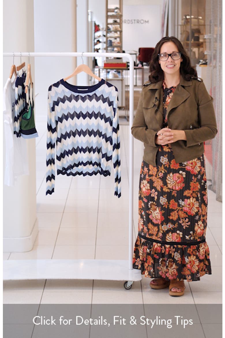 Beach Stripe Pointelle Cover-Up Sweater video