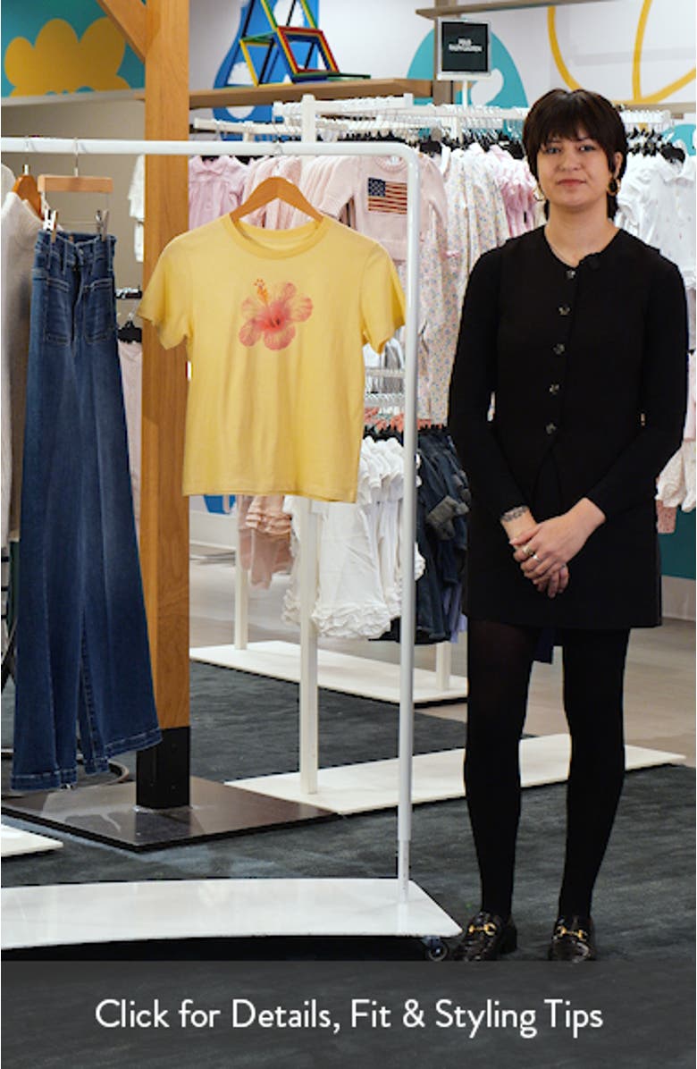 Hibiscus Cotton Graphic T-Shirt, sales video thumbnail