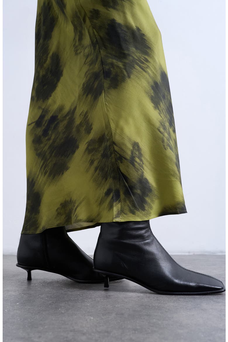Bias Cut Satin Maxi Skirt, Alternate, color, LIGHT GREEN