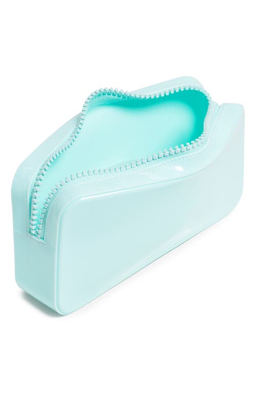 Stoney Clover Lane Small Glitter Clear Pouch In Blue