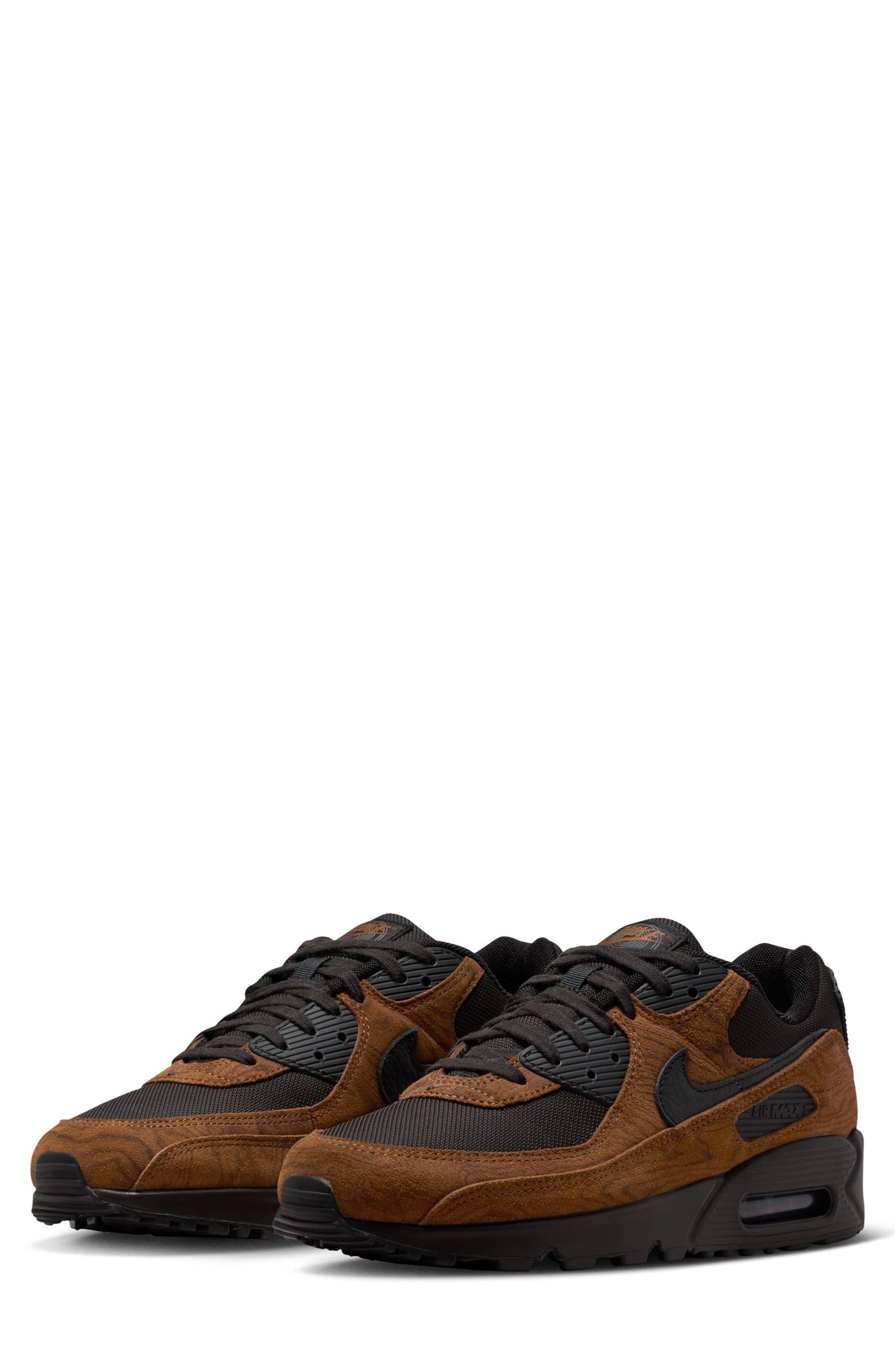 Air Max 90 PRM Sneaker, Main, color, LIGHT TAN/ BROWN/ BLACK