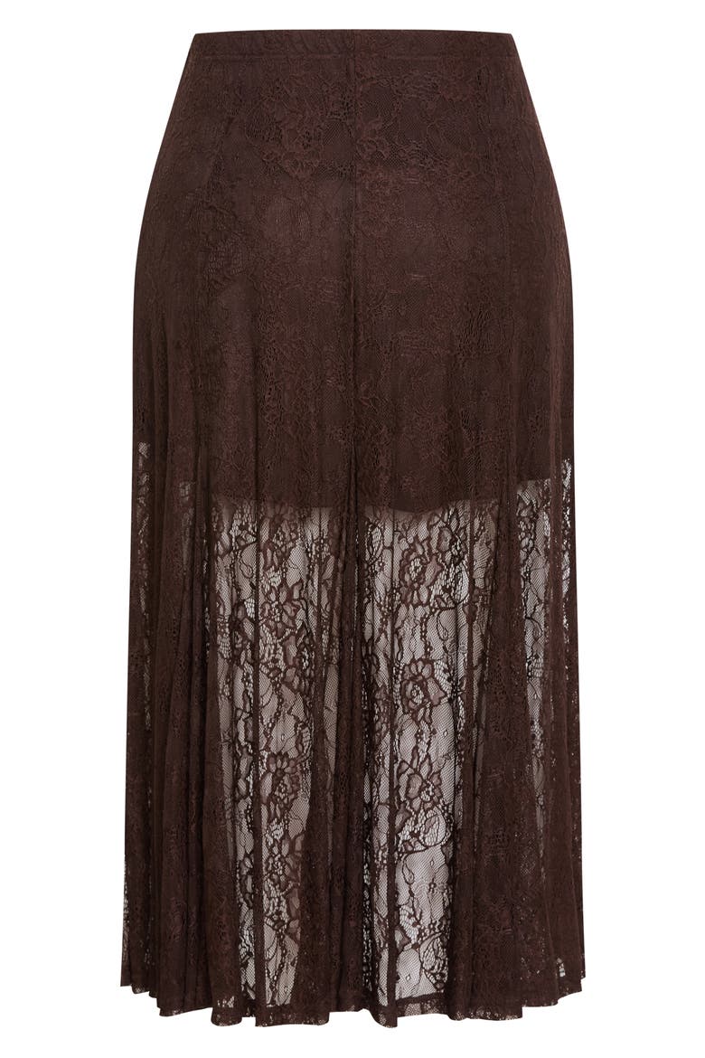 Lace Maxi Skirt, Alternate, color, CHOCOLATE