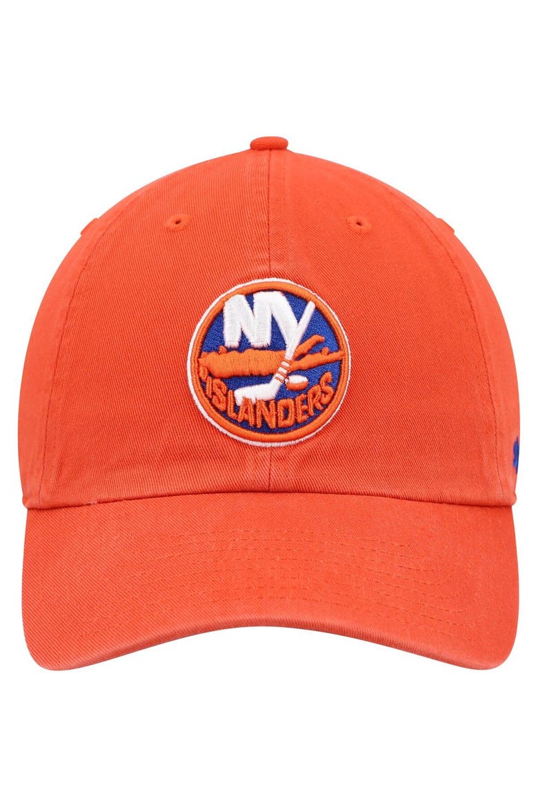 Men's '47 Orange New York Islanders Clean Up Adjustable Hat, Alternate, color, ORANGE