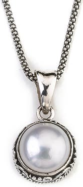 SAMUEL B. 10mm Mabe Pearl Pendant Necklace