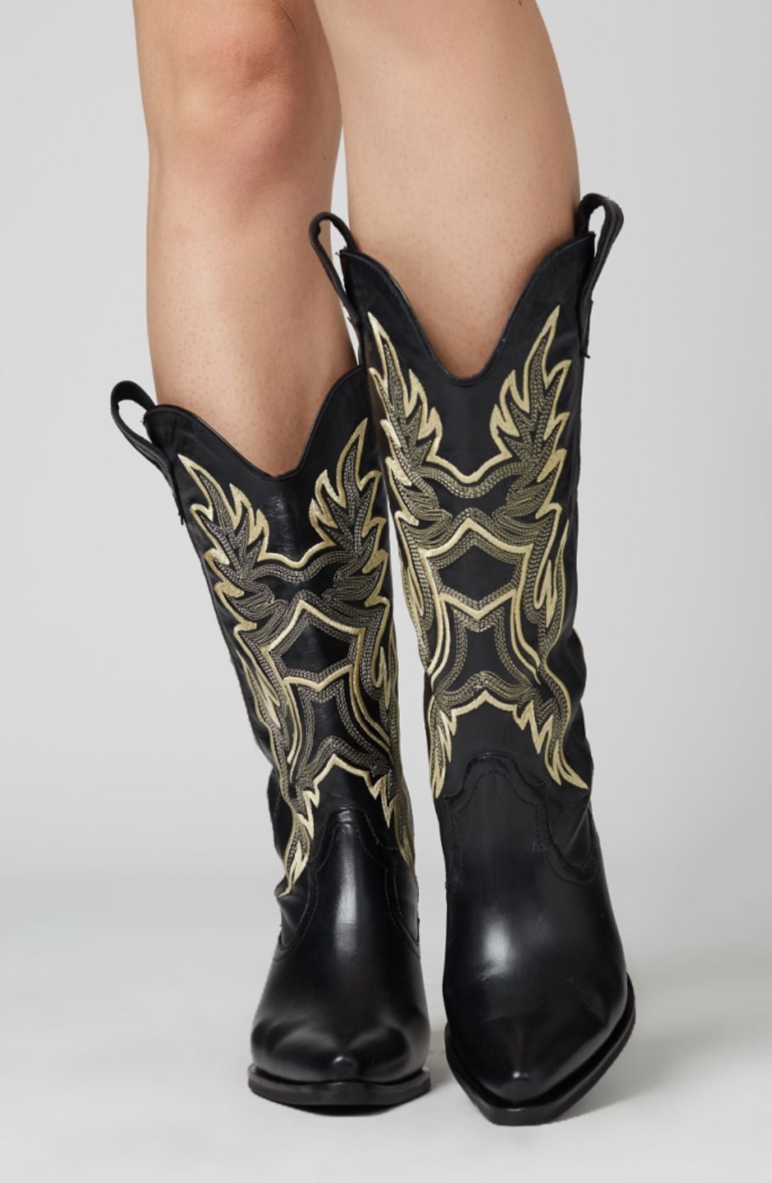 STIVALI NEW YORK Dramen Western Cowboy Boots, Alternate, color, Black