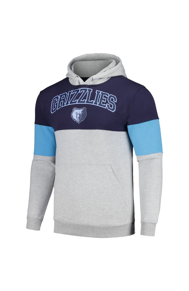 FANATICS Men's Fanatics Branded Navy Memphis Grizzlies Contrast Pieced Pullover Hoodie, Alternate, color, Navy