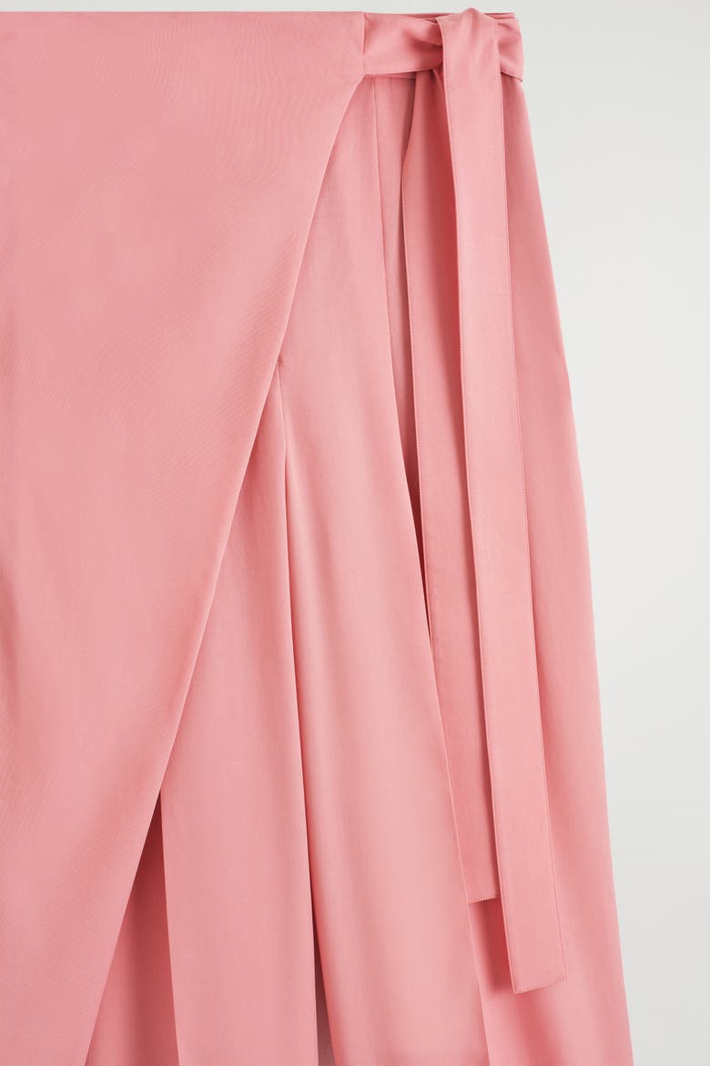 Fluid Wrap-Front Pants, Alternate, color, PINK
