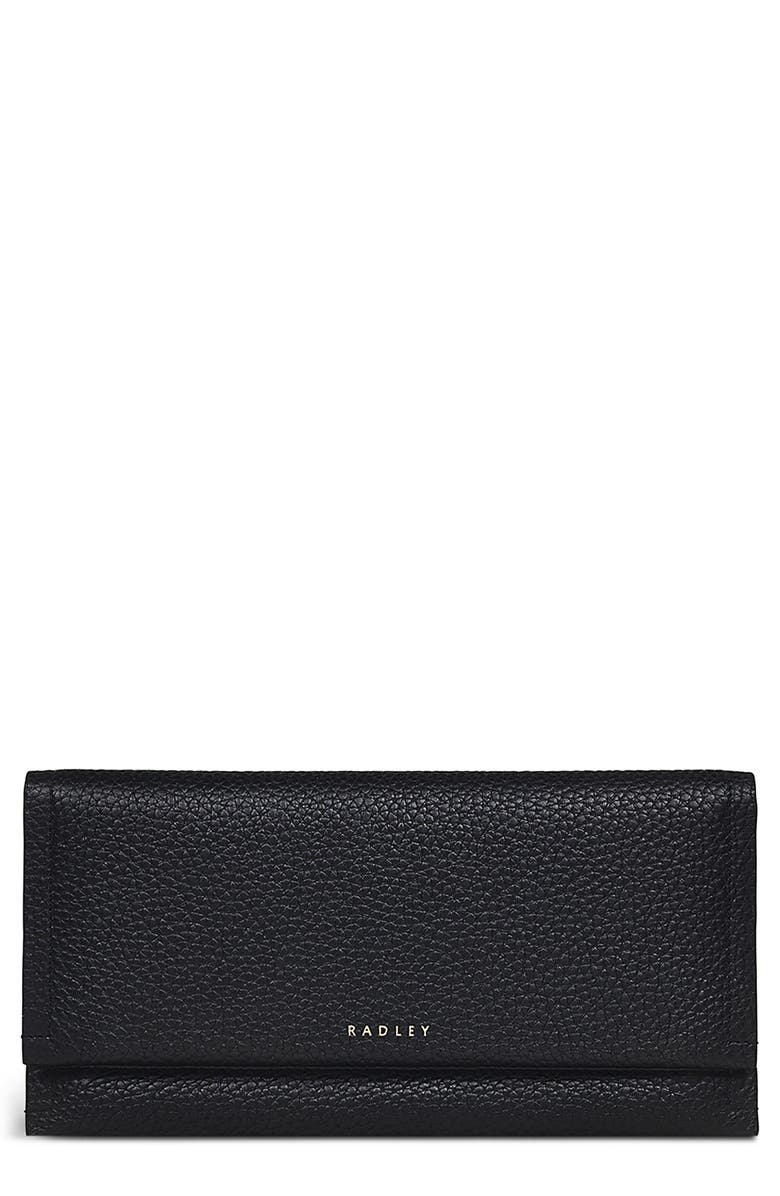 Radley Oak Street Leather Continental Wallet, Main, color, Black