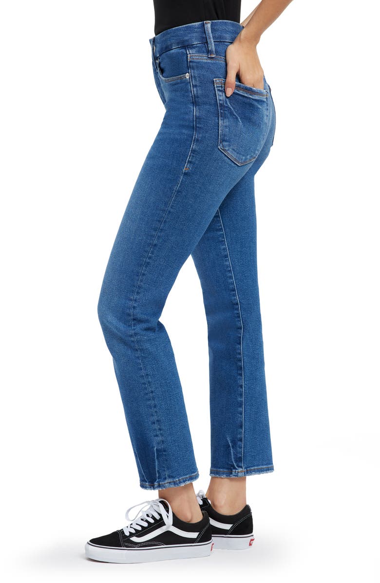 Good American Good Legs High Waist Straight Leg Jeans, Alternate, color, Indigo397