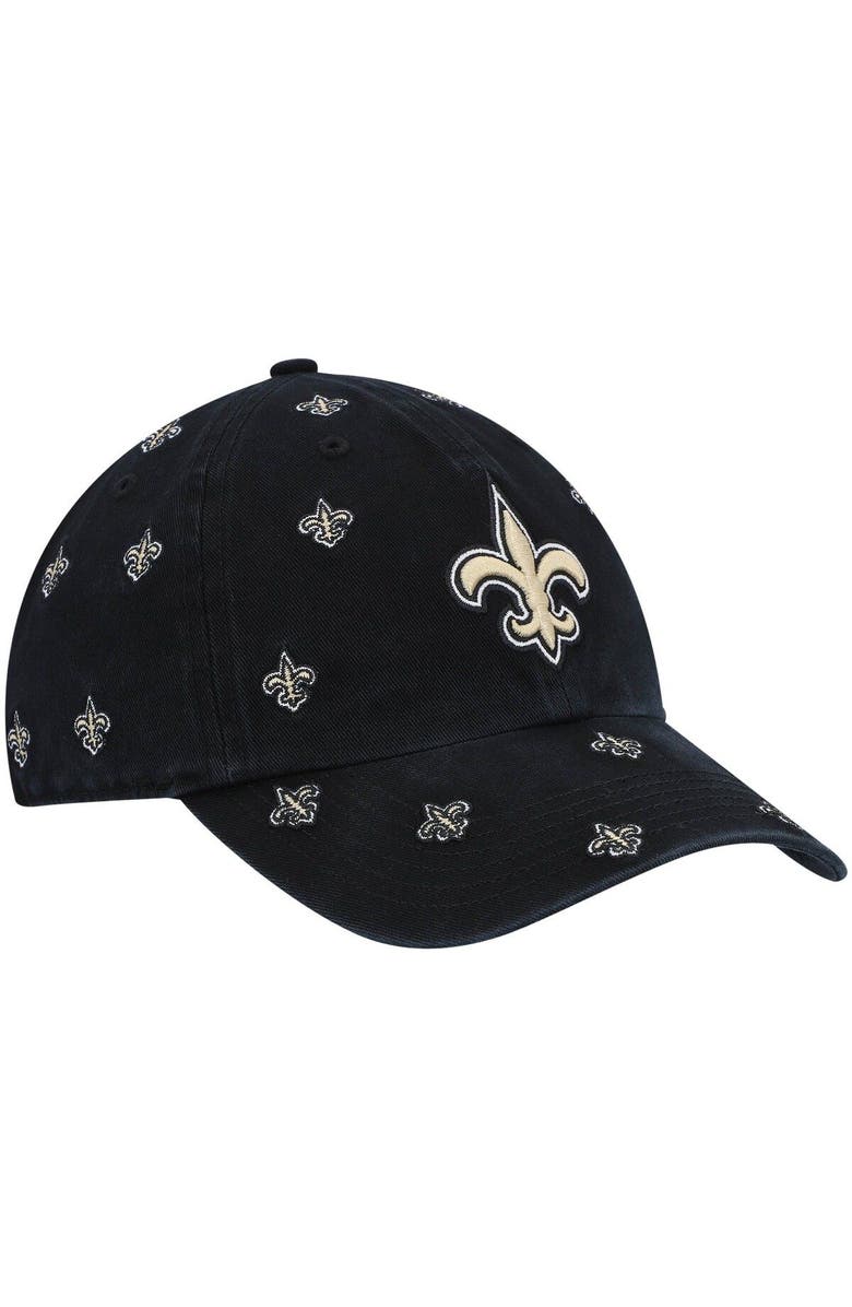 '47 Women's '47 Black New Orleans Saints Confetti Clean Up Adjustable Hat, Alternate, color, 