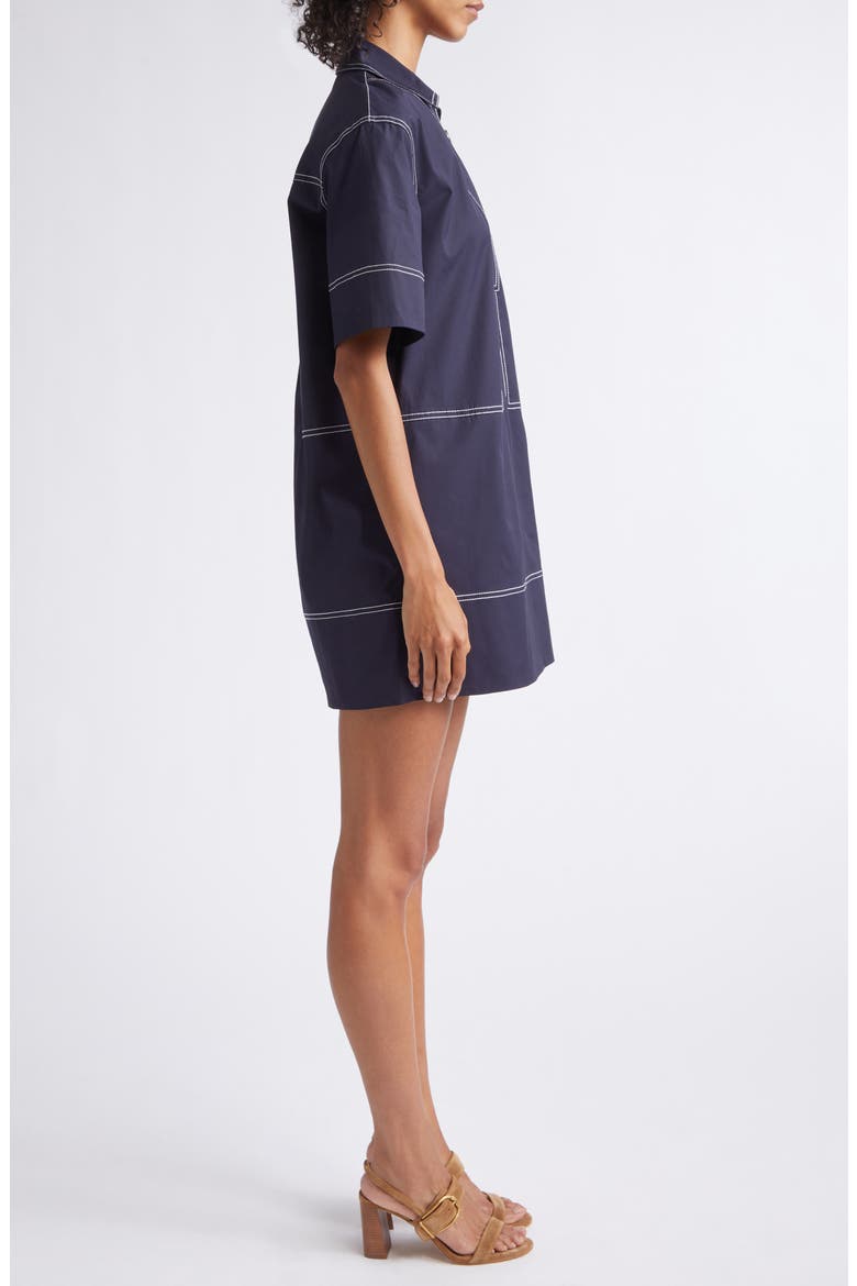 Phelix Poplin Shift Minidress, Alternate, color, NAVY