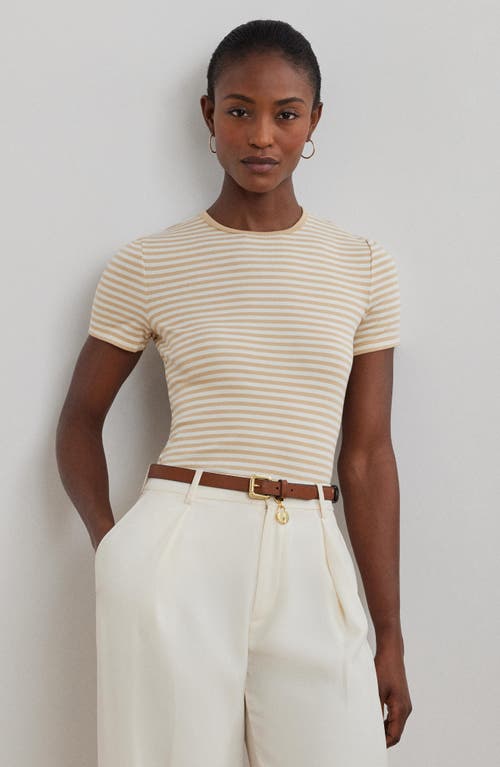 Ralph Lauren Striped Short-sleeve T-shirt In Neutral