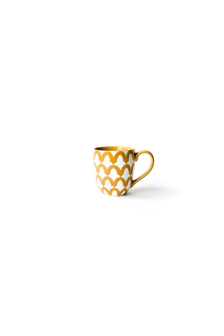 Brass Arabesque Mug, Alternate, color, Yellow